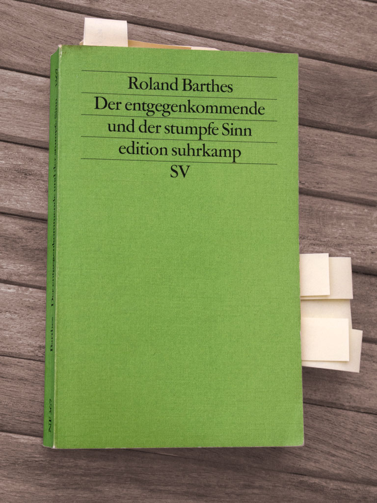 Roland Barthes, Der entgegenkommende und der stumpfe Sinn